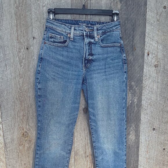 Old Navy Jeans Petite Size 0 High Rise Curvy O.G.Straight - Picture 1 of 6